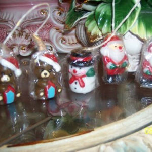 3pcs Christmas santa/snowman/teddy bear Candles Ch